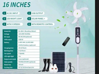 SOLAR RECHARGEABLE FAN